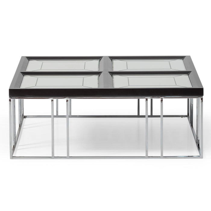 AICO Furniture - Carmela Cocktail Table in Glossy Charcoal Sand - LFR-CRMA201-830 - GreatFurnitureDeal