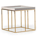 AICO Furniture - Carmela Side Table in Shimmer Ivory - LFR-CRMA202-141 - GreatFurnitureDeal