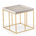 AICO Furniture - Carmela Side Table in Shimmer Ivory - LFR-CRMA202-141 - GreatFurnitureDeal