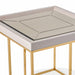 AICO Furniture - Carmela Side Table in Shimmer Ivory - LFR-CRMA202-141 - GreatFurnitureDeal