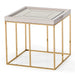 AICO Furniture - Carmela Side Table in Shimmer Ivory - LFR-CRMA202-141 - GreatFurnitureDeal