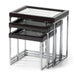 AICO Furniture - Carmela Nesting Tables Glossy in Charcoal Sand - LFR-CRMA224-830 - GreatFurnitureDeal