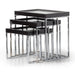 AICO Furniture - Carmela Nesting Tables Glossy in Charcoal Sand - LFR-CRMA224-830 - GreatFurnitureDeal