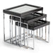 AICO Furniture - Carmela Nesting Tables Glossy in Charcoal Sand - LFR-CRMA224-830 - GreatFurnitureDeal