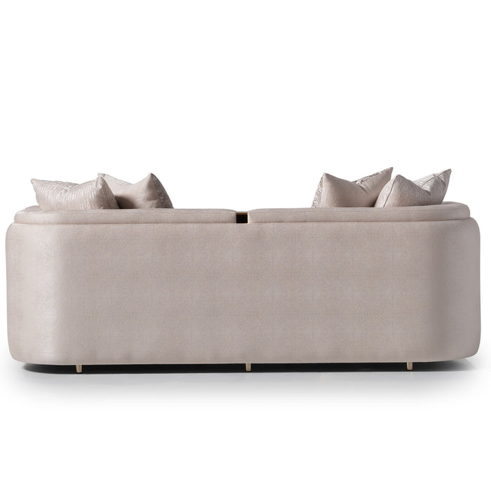 AICO Furniture - Carmela Sofa in Almond Gold - LFR-CRMA815-AMD-806 - GreatFurnitureDeal