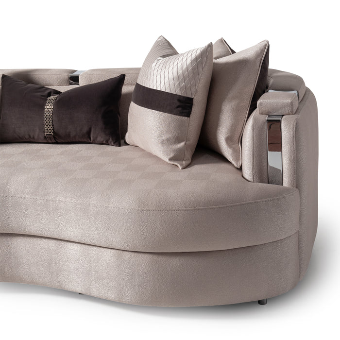 AICO Furniture - Carmela Sofa in Zinc Silver - LFR-CRMA815-ZNC-808 - GreatFurnitureDeal