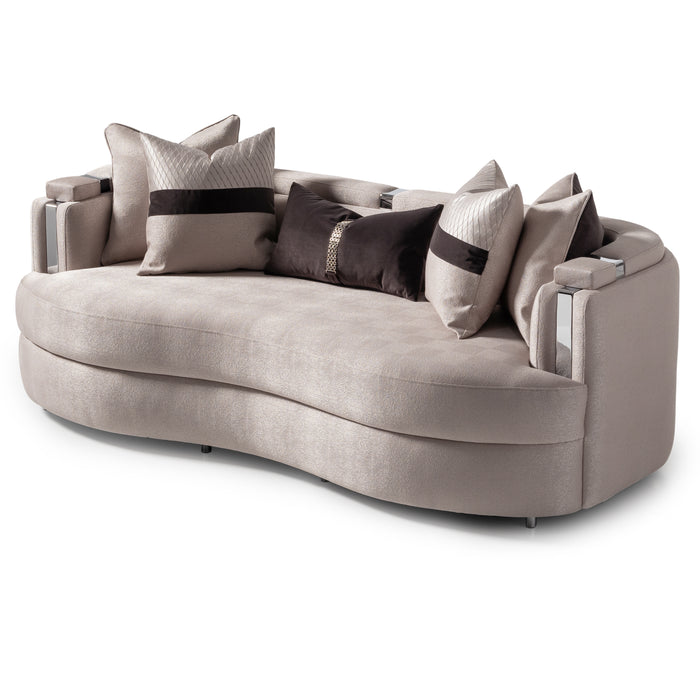 AICO Furniture - Carmela Sofa in Zinc Silver - LFR-CRMA815-ZNC-808 - GreatFurnitureDeal