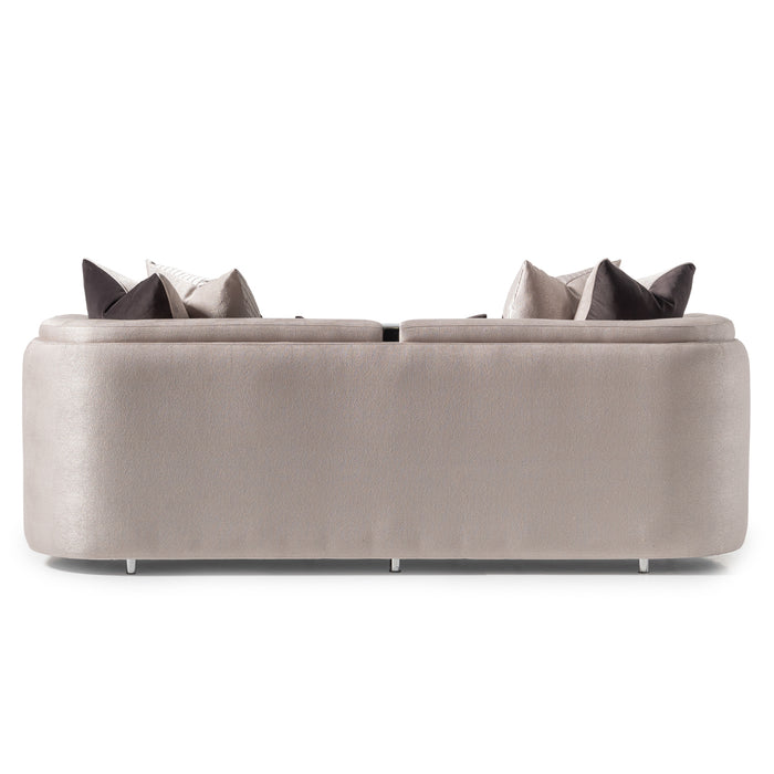 AICO Furniture - Carmela Sofa in Zinc Silver - LFR-CRMA815-ZNC-808 - GreatFurnitureDeal