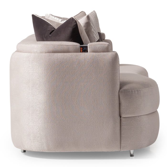 AICO Furniture - Carmela Sofa in Zinc Silver - LFR-CRMA815-ZNC-808 - GreatFurnitureDeal