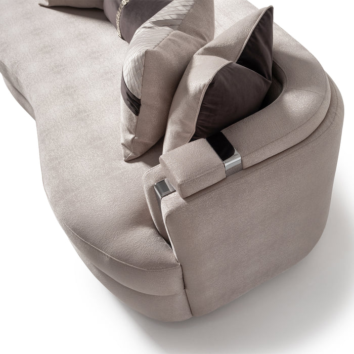 AICO Furniture - Carmela Sofa in Zinc Silver - LFR-CRMA815-ZNC-808 - GreatFurnitureDeal