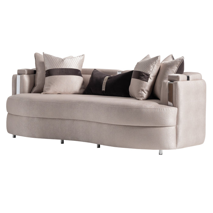 AICO Furniture - Carmela Sofa in Zinc Silver - LFR-CRMA815-ZNC-808 - GreatFurnitureDeal