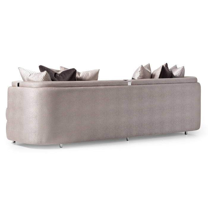 AICO Furniture - Carmela Sofa in Zinc Silver - LFR-CRMA815-ZNC-808 - GreatFurnitureDeal