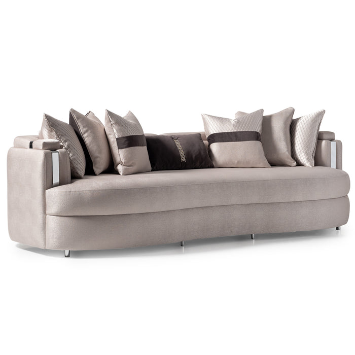 AICO Furniture - Carmela Sofa in Zinc Silver - LFR-CRMA815-ZNC-808 - GreatFurnitureDeal