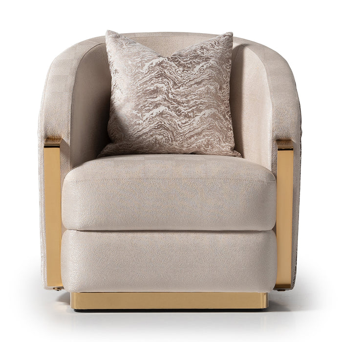 AICO Furniture - Carmela Chair in Almond Gold - LFR-CRMA835-AMD-806 - GreatFurnitureDeal