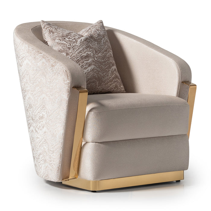 AICO Furniture - Carmela Chair in Almond Gold - LFR-CRMA835-AMD-806 - GreatFurnitureDeal