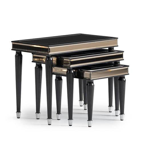 AICO Furniture - La Francaise Nesting Tables in Black Ice - LFR-FRSE224-805 - GreatFurnitureDeal