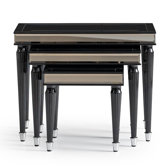 AICO Furniture - La Francaise Nesting Tables in Black Ice - LFR-FRSE224-805 - GreatFurnitureDeal