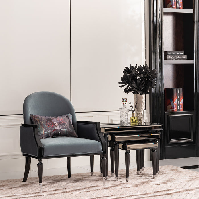 AICO Furniture - La Francaise Nesting Tables in Black Ice - LFR-FRSE224-805 - GreatFurnitureDeal