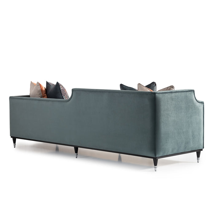 AICO Furniture - La Francaise Mansion Sofa in Azure Black - LFR-FRSE816-AZR-805 - GreatFurnitureDeal