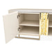 AICO Furniture - Lisbon"Media Cabinet"Silken Matte Cream - LFR-LSBN081-140 - GreatFurnitureDeal