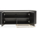 AICO Furniture - Lisbon"Media Cabinet"Silken Matte Black - LFR-LSBN081-826 - GreatFurnitureDeal