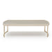 AICO Furniture - Lisbon Cocktail Table in Silken Matte Cream - LFR-LSBN201-140 - GreatFurnitureDeal