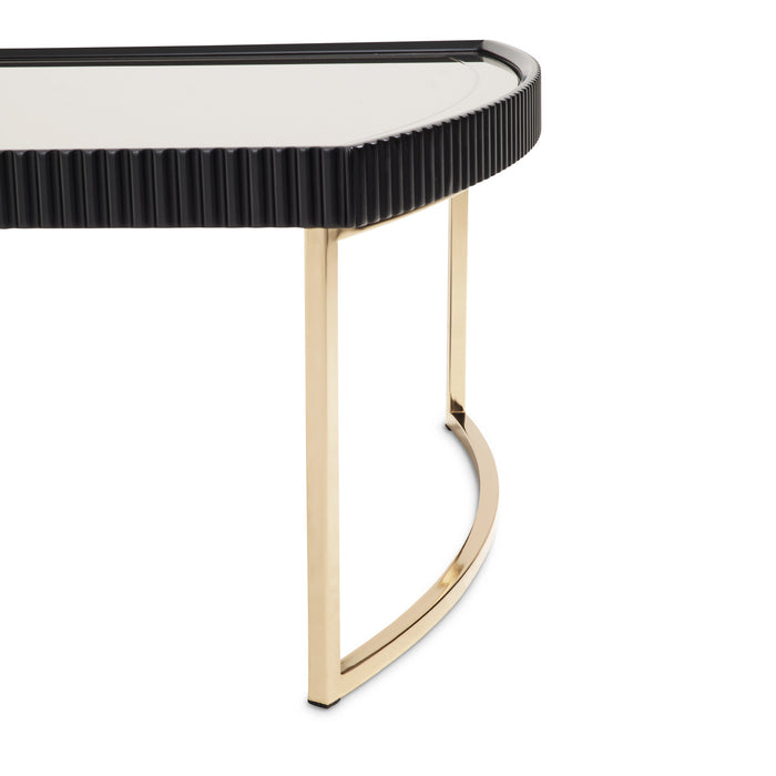 AICO Furniture - Lisbon Cocktail Table in Silken Matte Black - LFR-LSBN201-826 - GreatFurnitureDeal