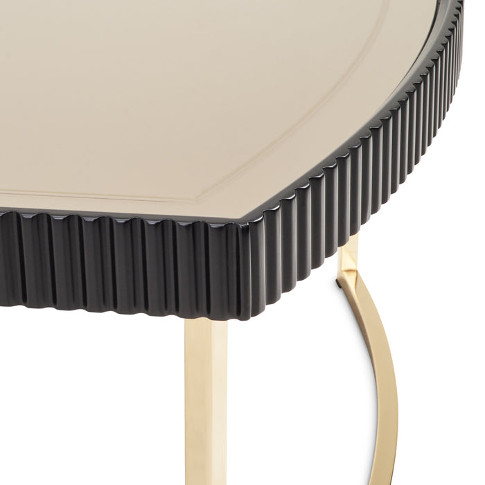 AICO Furniture - Lisbon Cocktail Table in Silken Matte Black - LFR-LSBN201-826 - GreatFurnitureDeal