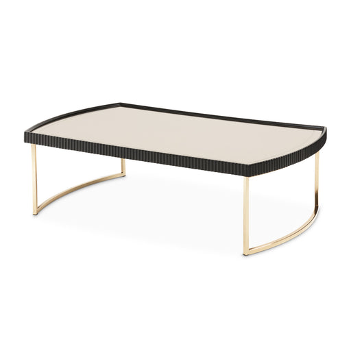 AICO Furniture - Lisbon Cocktail Table in Silken Matte Black - LFR-LSBN201-826 - GreatFurnitureDeal