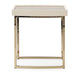 AICO Furniture - Lisbon Side Table in Silken Matte Cream - LFR-LSBN202-140 - GreatFurnitureDeal