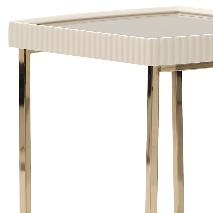 AICO Furniture - Lisbon 3 Piece Occasional Table Set in Silken Matte Cream - LFR-LSBN201-LSBN202-140 - GreatFurnitureDeal