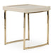 AICO Furniture - Lisbon Side Table in Silken Matte Cream - LFR-LSBN202-140 - GreatFurnitureDeal