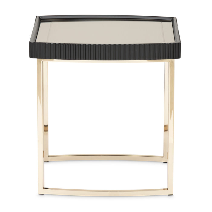 AICO Furniture - Lisbon Side Table in Silken Matte Black - LFR-LSBN202-826 - GreatFurnitureDeal