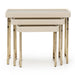 AICO Furniture - Lisbon Nesting Tables in Silken Matte Cream - LFR-LSBN224-140 - GreatFurnitureDeal