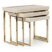 AICO Furniture - Lisbon Nesting Tables in Silken Matte Cream - LFR-LSBN224-140 - GreatFurnitureDeal