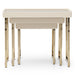 AICO Furniture - Lisbon Nesting Tables in Silken Matte Cream - LFR-LSBN224-140 - GreatFurnitureDeal