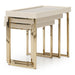 AICO Furniture - Lisbon Nesting Tables in Silken Matte Cream - LFR-LSBN224-140 - GreatFurnitureDeal