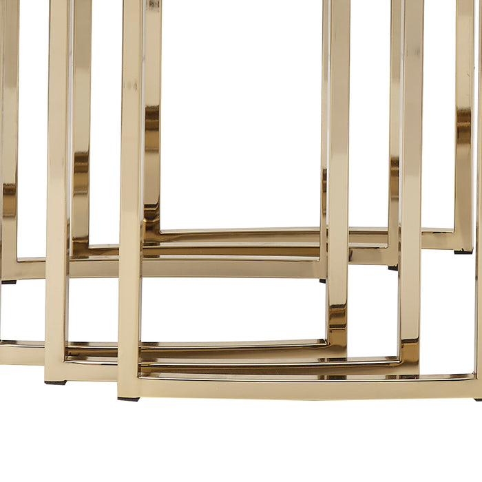 AICO Furniture - Lisbon Nesting Tables in Silken Matte Cream - LFR-LSBN224-140 - GreatFurnitureDeal