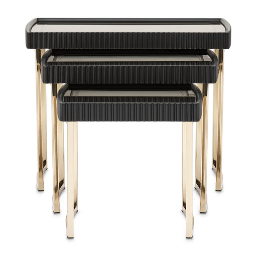 AICO Furniture - Lisbon Nesting Tables in Silken Matte Black - LFR-LSBN224-826 - GreatFurnitureDeal