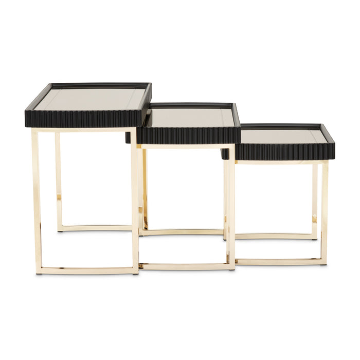 AICO Furniture - Lisbon Nesting Tables in Silken Matte Black - LFR-LSBN224-826 - GreatFurnitureDeal