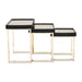AICO Furniture - Lisbon Nesting Tables in Silken Matte Black - LFR-LSBN224-826 - GreatFurnitureDeal
