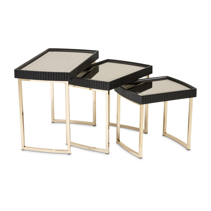 AICO Furniture - Lisbon Nesting Tables in Silken Matte Black - LFR-LSBN224-826 - GreatFurnitureDeal