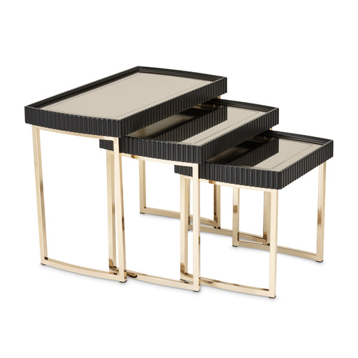 AICO Furniture - Lisbon Nesting Tables in Silken Matte Black - LFR-LSBN224-826 - GreatFurnitureDeal