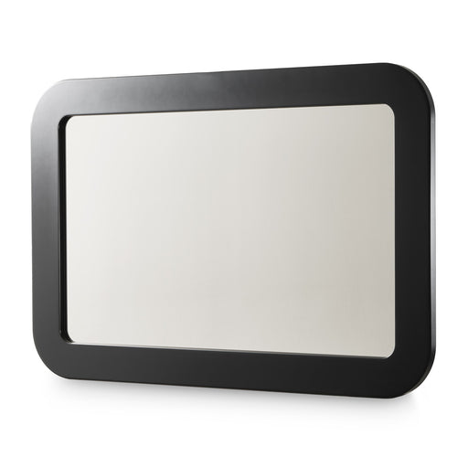 AICO Furniture - Lisbon Wall Mirror in Silken Matte Black - LFR-LSBN260-826 - GreatFurnitureDeal