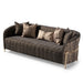 AICO Furniture - Lisbon Sofa in Onyx"Gold - LFR-LSBN815-ONX-806 - GreatFurnitureDeal