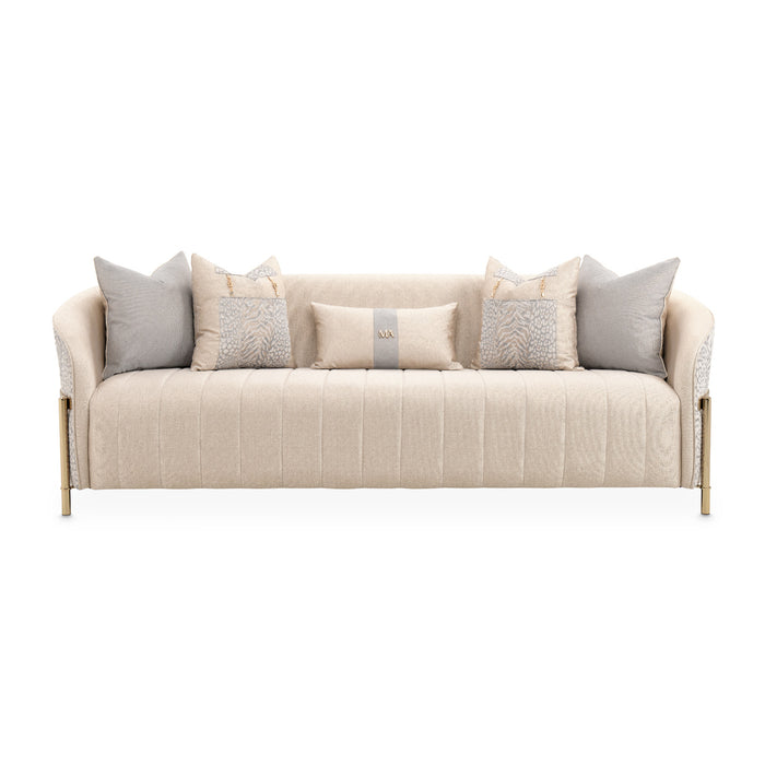 AICO Furniture - Lisbon Sofa in Opal Gold - LFR-LSBN815-OPL-806 - GreatFurnitureDeal