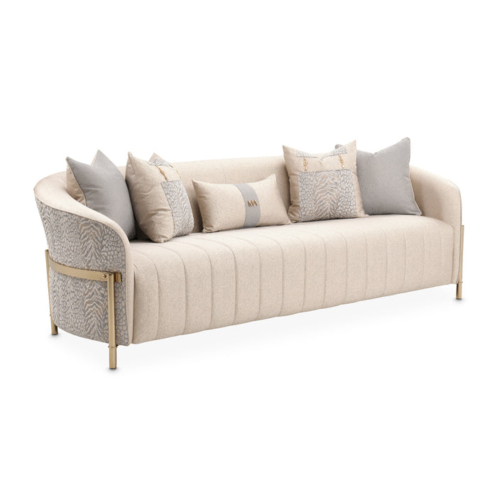 AICO Furniture - Lisbon Sofa in Opal Gold - LFR-LSBN815-OPL-806 - GreatFurnitureDeal