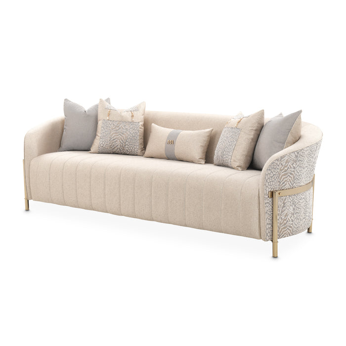 AICO Furniture - Lisbon Sofa in Opal Gold - LFR-LSBN815-OPL-806 - GreatFurnitureDeal