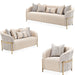 AICO Furniture - Lisbon 3 Piece Living Room Set in Opal Gold - LFR-LSBN815-OPL-806-3SET - GreatFurnitureDeal