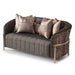 AICO Furniture - Lisbon Loveseat in Onyx"Gold - LFR-LSBN825-ONX-806 - GreatFurnitureDeal